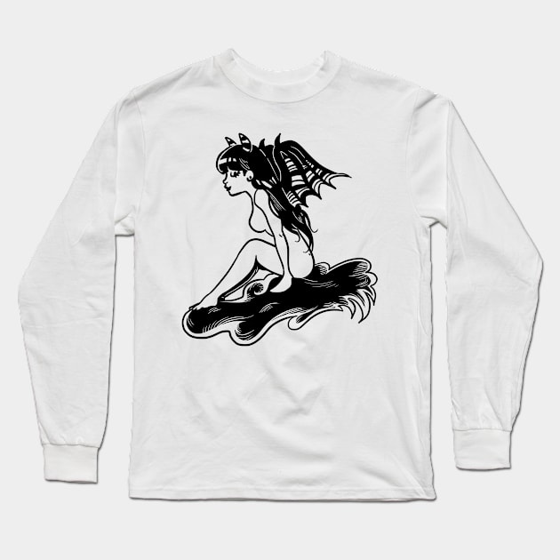 Succubus Tattoo girl Long Sleeve T-Shirt by KO-of-the-self
